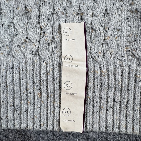 Universal Thread Sweater Womens XL Gray Cable Knit Raglan Wool Blend Academia - Picture 3 of 14